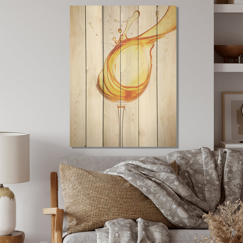 Nectars Note - Art mural en bois sur bois de pin naturel, H 20 po x l 10 po