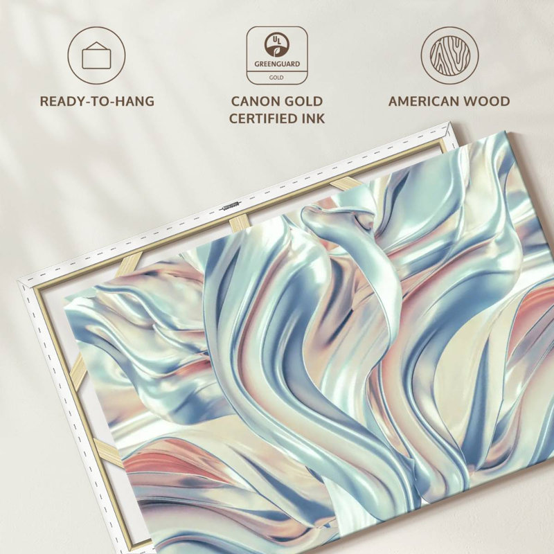 Avery Pearly Silk Abstract, 30" H x 45" W