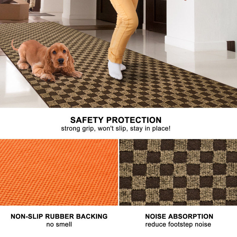 Malesia Checkered Rug, Runner 2' x 6'