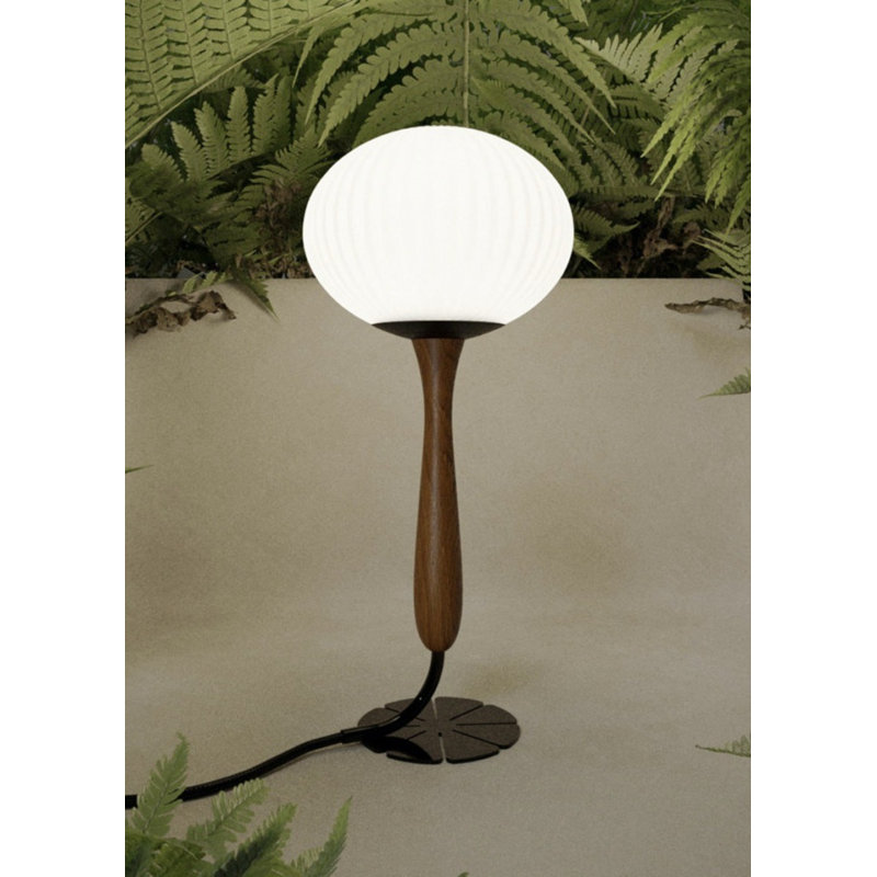 Opulus Table Lamp, Natural Oak, 17" H x 8" W x 8" D