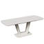 Table de salle à manger extensible en blanc gris antique, pieds en forme de U, convenant à la cuisine et au salon, capacité de 2 à 8 personnes 62,27 78,74 pouces blanc avec poignée facile à pousser