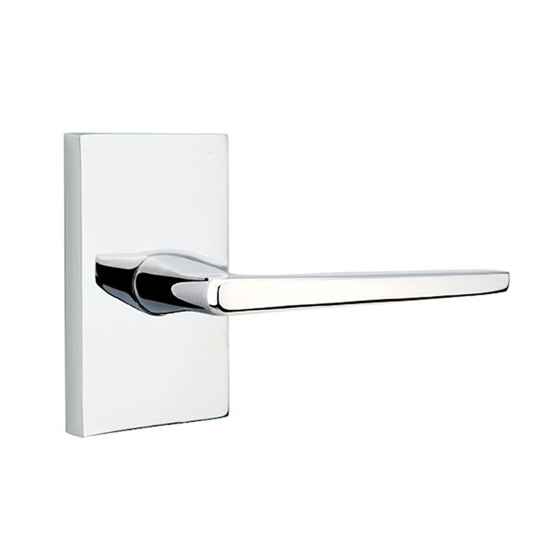 Levier de porte avec rosette Hermes, Chrome brillant, Gauche