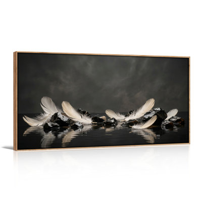 Ensemble de 1 toile murale « Reflet de plumes »