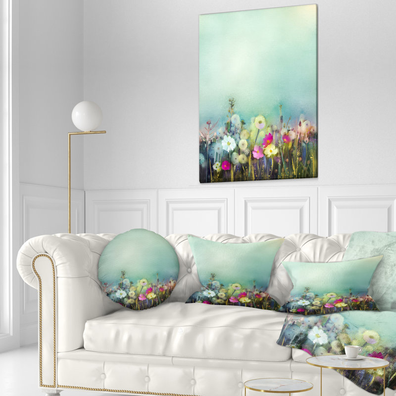 Coussin Dandelion Poppy and Daisy, Rectangle, 12 po x 20 po