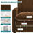 Deloni 41"W Upholstered Oversized Chenille Accent Chair with Ottoman Set for Living Room with 2 Pillow-230413602