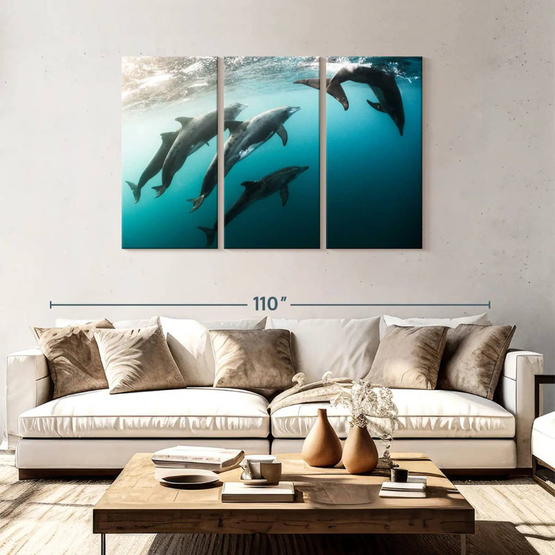 Brampt Dolphin Playmates, 48" H x 74" W