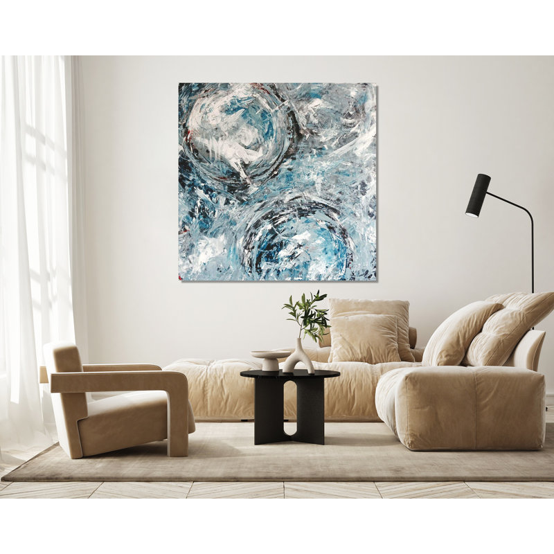 Aqua Azul I - reproduction d'art sur toile, H 20 po x l 20 po x P 1 po, Toile tendue