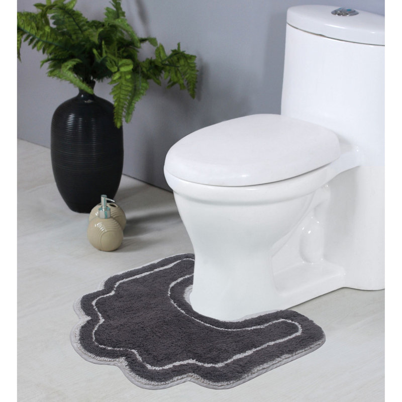 Tapis pour salle de bain Dobrinka, Gris foncé, 20 po x 20 po (contour)