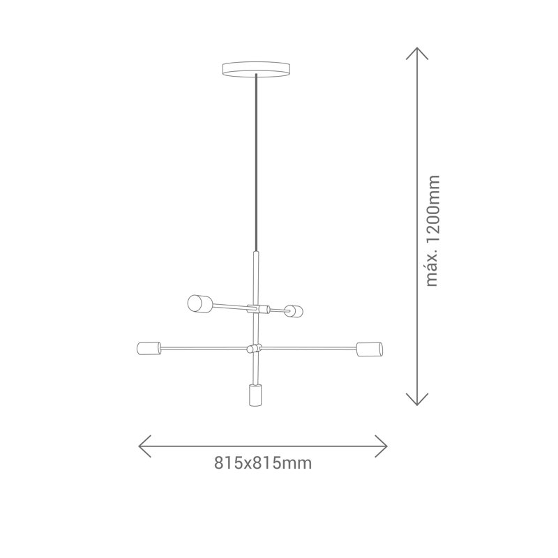 Lucien 4 - Light Black Single Pendant
