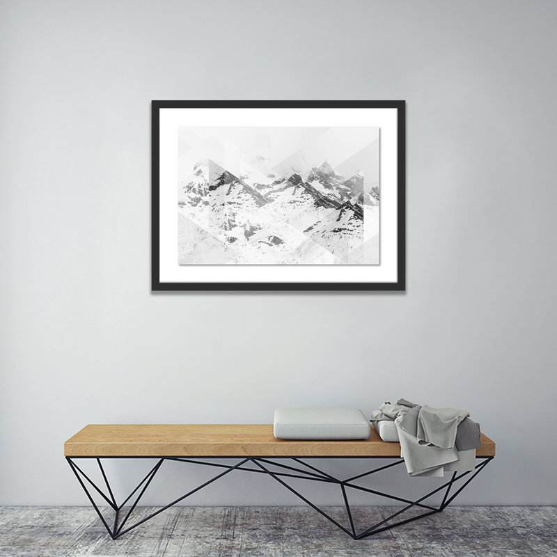 Perito Moreno Scattered Print by Joe Mania, Black, 36" H x 48" W x 2.5" D