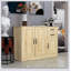Buffet moderne en bois avec 2 portes et tiroirs, console de salle à manger