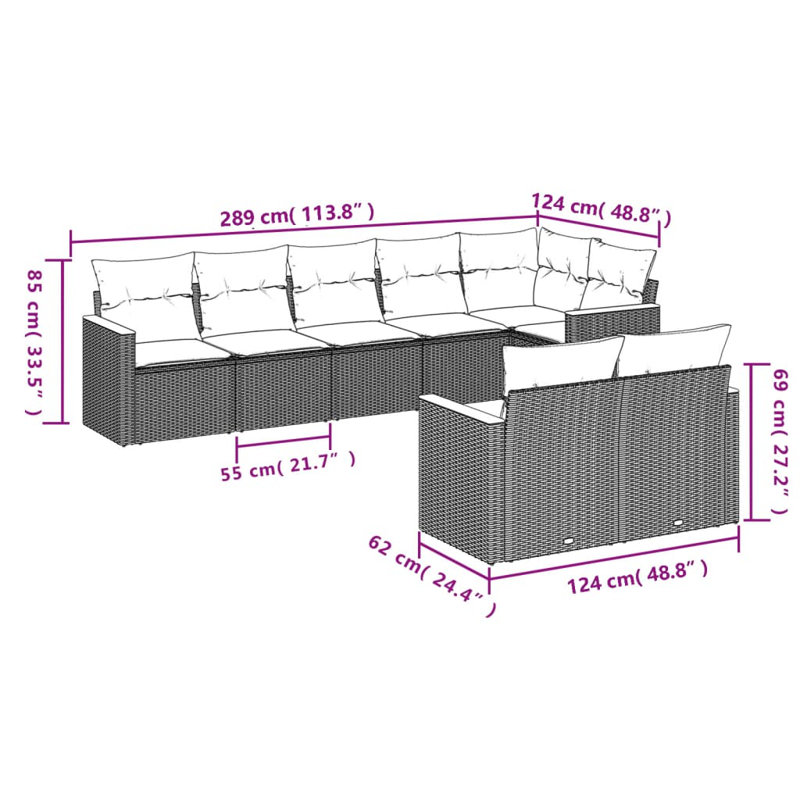Vidaxl Garden Sofa Set