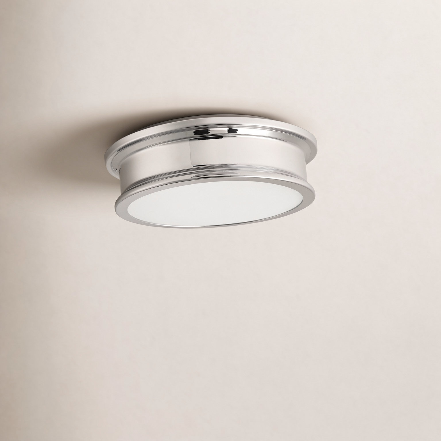 Rosanne 3-Light Flush Mount, Polished Nickel