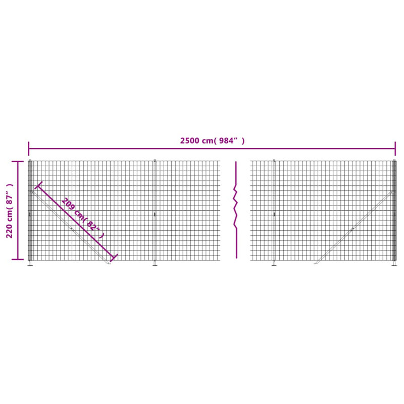Ausonio 220 cm H, 220cm H x 2500cm W x 7.5cm D, 13, Anthracite