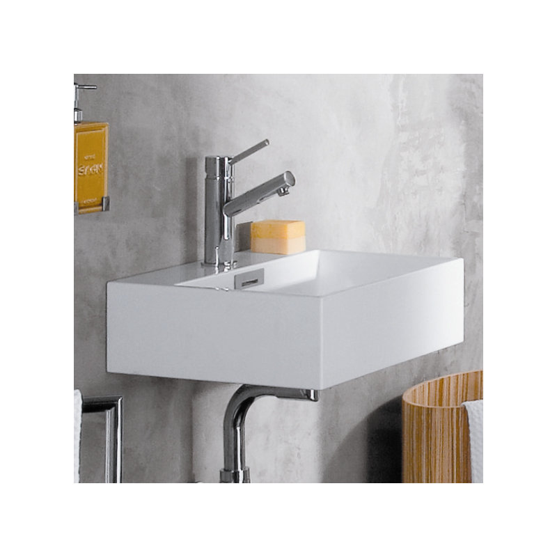 Quarelo 16.9'' L Bathroom Sink, No Hole