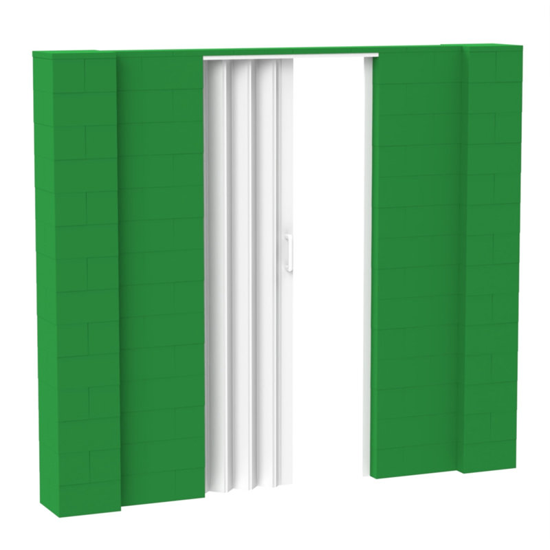 Ensemble mural bloc géant, Vert, 96"