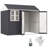 Outsunny 8' x 6' Outdoor Storage Shed, Metal Garden Shed with Window & Double Lockable Door, Outdoor Tool Shed Storage with Sloped Roof for Backyard, Patio, Garage, Lawn, Dark Gray-108972225