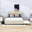 Seemab Upholstered Platform Bed with 2 Drawers, Trundle and Slats-88580541