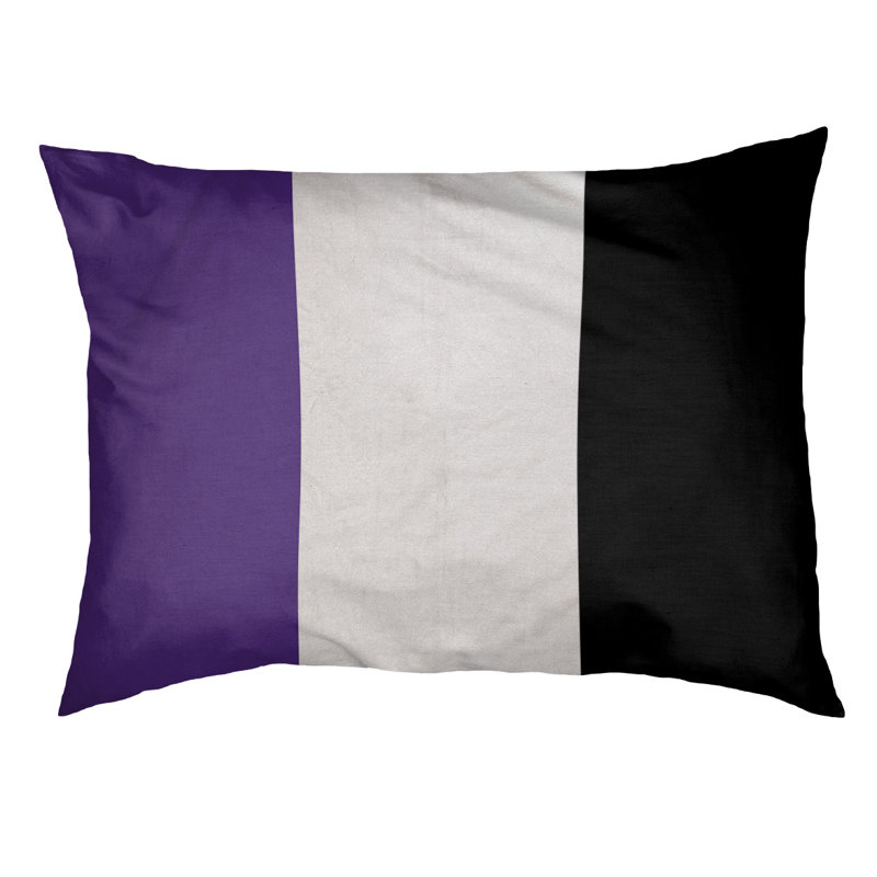 Coussin Golden State, Moyen (l 28 po x P 18 po x H 6 po), Mauve / Noir