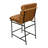 Jaden 36" Counter Table Set With 2 Layla Counter Chairs In Tan Authentic Leather