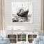 Bateau de pêche bleu et blanc II - art mural nautique et plage, salon-95875901-95875904