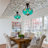 3-light Dimmable Tiffany Pendant