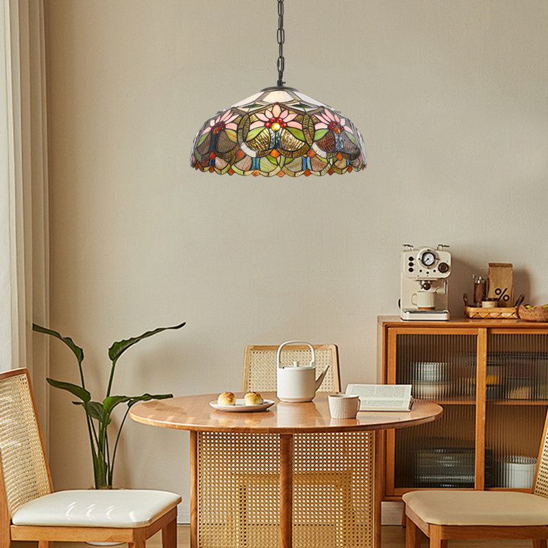 2-Light Antique Ceiling-Mounted Hanging Lamp