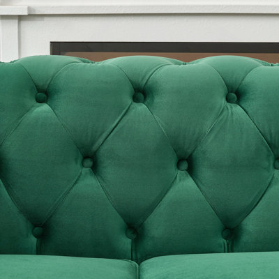 Canapé en tissu d'ameublement Chesterfield ‌velvet
