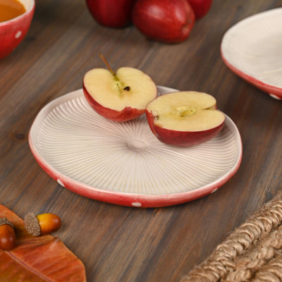 Set of 4  Toadstool Top Side Plates