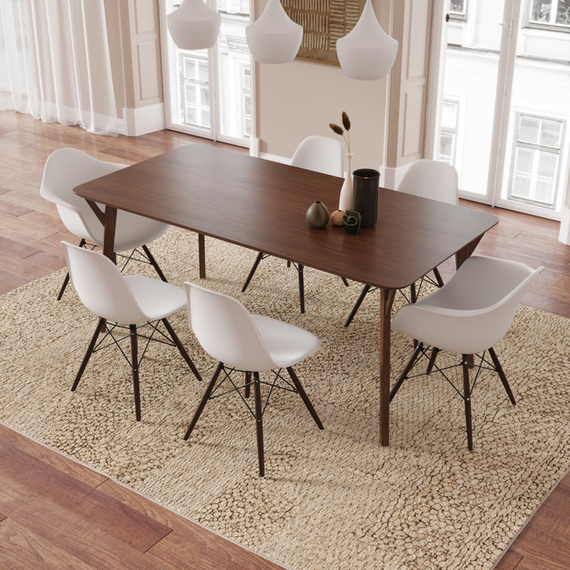 Jordan 16.5'' H Side Chair, White, Walnut