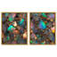 Ensemble d'art mural de salle de bain Stonic Rainbow Duo par Art Remedy, cadre argenté, 36 x 45-2086859036-2086859052