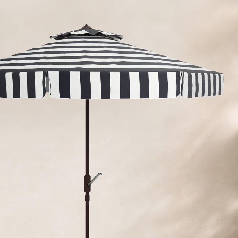 Parasol de plage 11 pi Trainor, Blanc/Noir