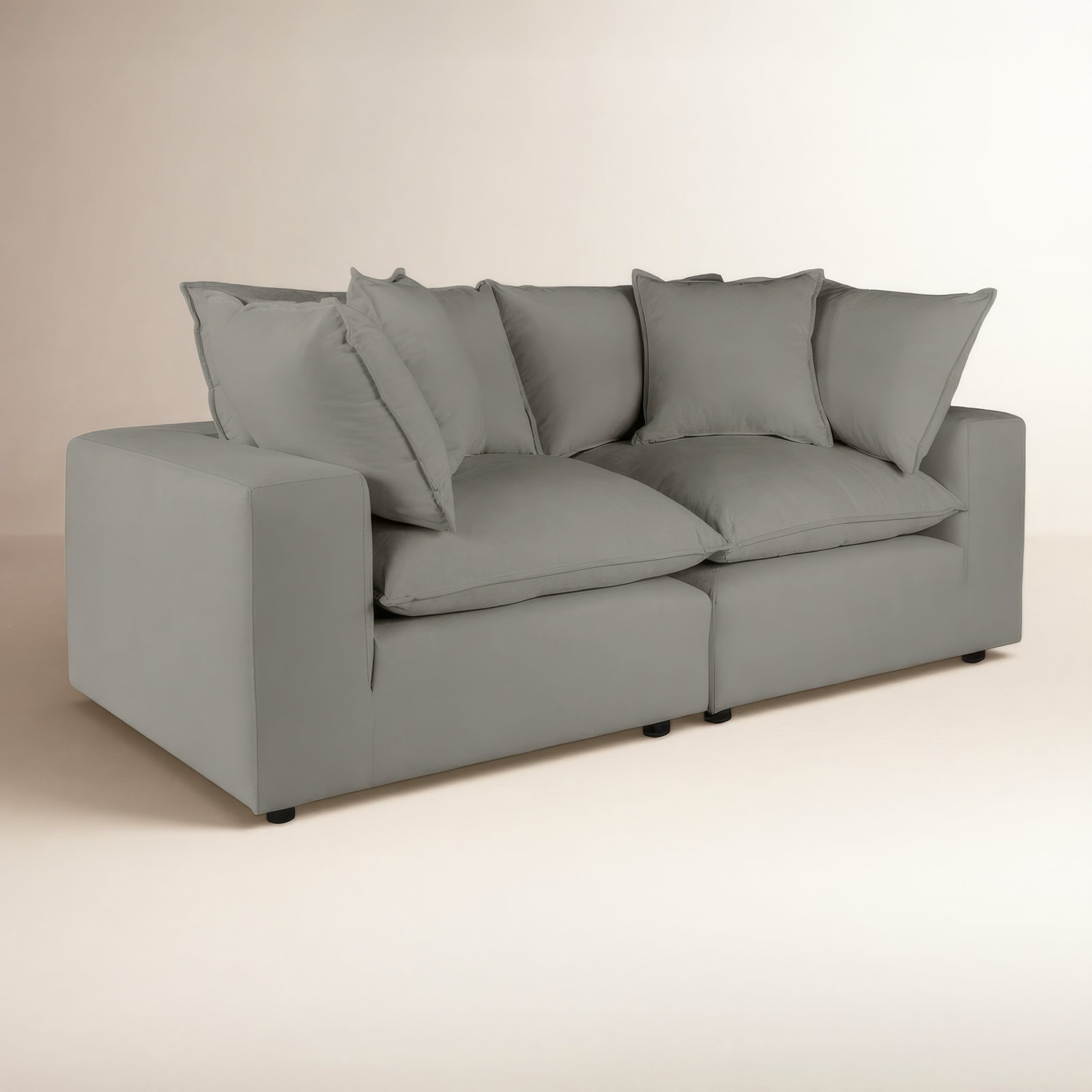 Ellaria 80" 2 - Piece Modular Loveseat , Slate Polyester Blend