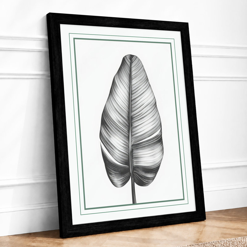 Single Stem In Black Botanical - Print, A2 - 59.4 x 42.0 cm, Black