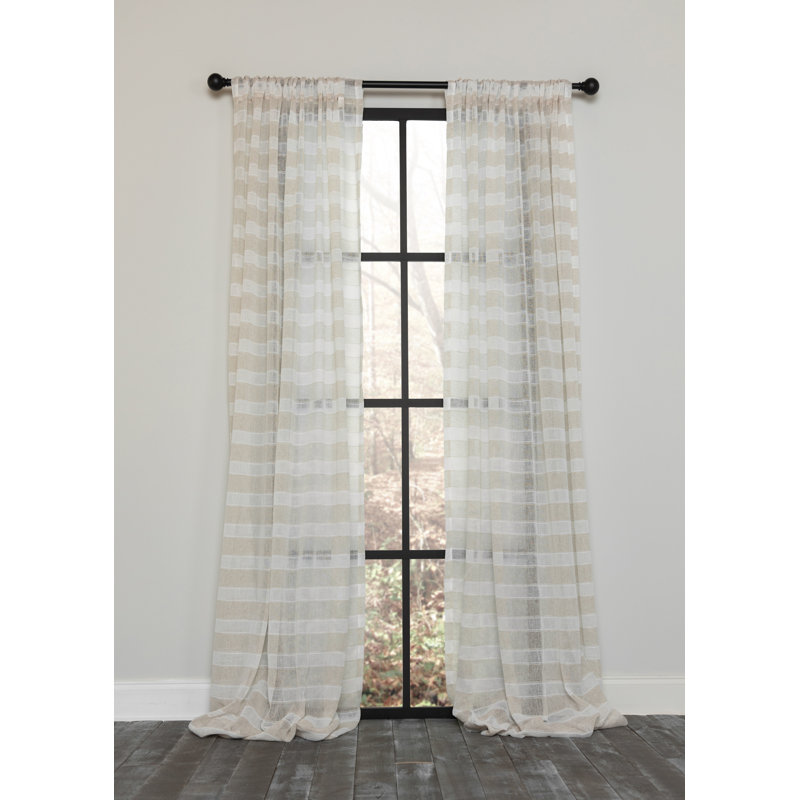 Haleema Semi Sheer Curtain Single Panel, 54" x 108"