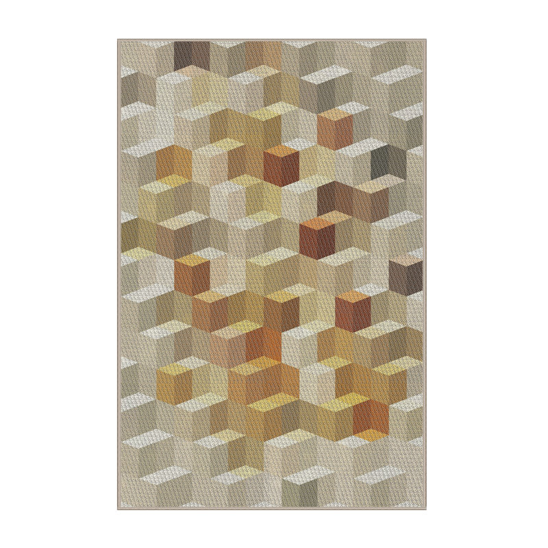 Tapis beige / brun Power Loom, Rectangle 2 pi x 4 pi