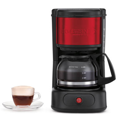 Better Chef 4 Cup Compact Coffee Maker with Removable Filter Basket - Bright Red