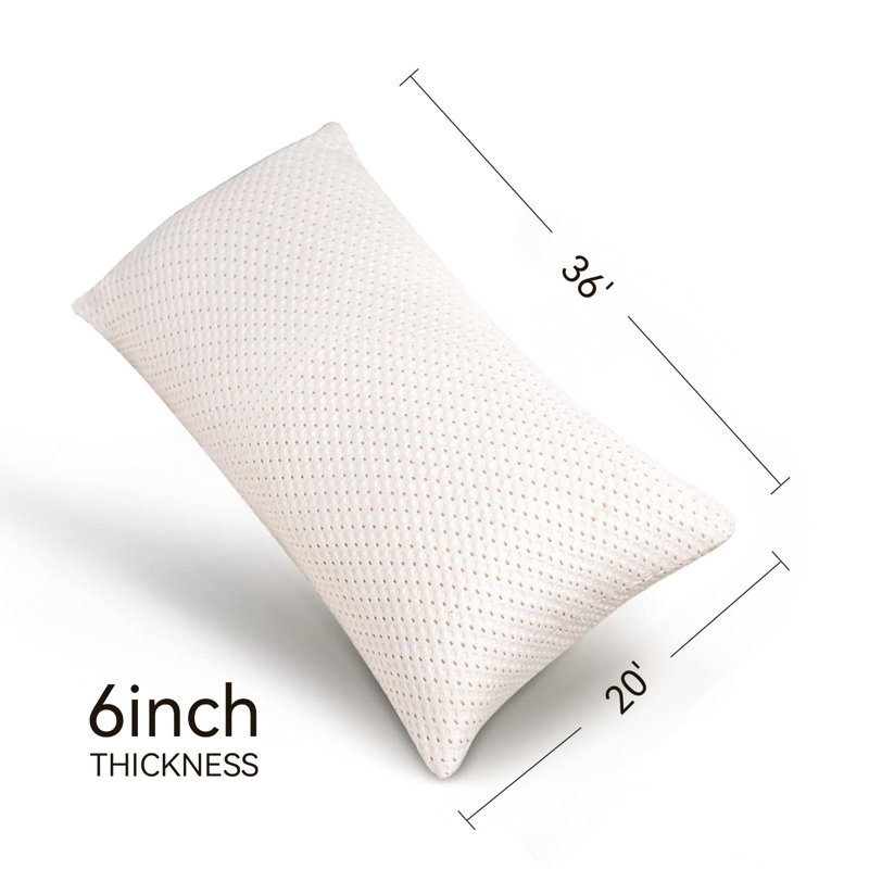 2pcs Memory Foam & Zippered Cooling Cover Bed Pillows, White