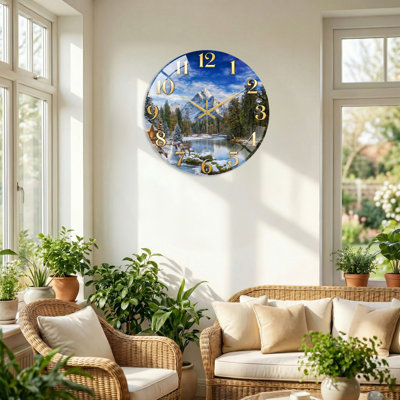 Horloge murale en verre
