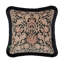 HYACINTH NOVELLUS Velvet Fringed Cushion - Noir