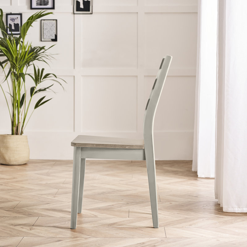 Drea Small Walnut Effect Wooden Dining Table With 2 Chairs & Bench - Traditional Rustic Farmhouse Style, White/Gray