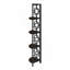 Bookshelf, Bookcase, Etagere, Corner, 4 Tier, 62"H, Office, Bedroom, Brown Laminate, Black Metal, Contemporary, Modern-1129013977