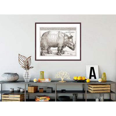 «The Rhinoceros» par Albrecht Dürer, impression giclée sur cadre