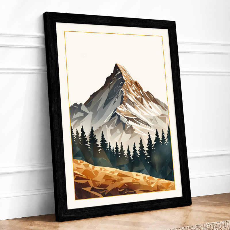 Mountain Wilderness Minimalist - Print, A1 - 84.1 x 59.4 cm, Black