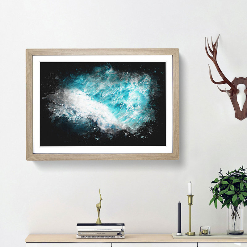 Ocean Dream in Indonesia - Picture Frame Graphic Art Print, 24cm H x 33cm W x 2cm D, Oak Framed