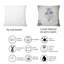 Coussin décoratif rétro imprimé de fleurs de ferme bleues I-899924241