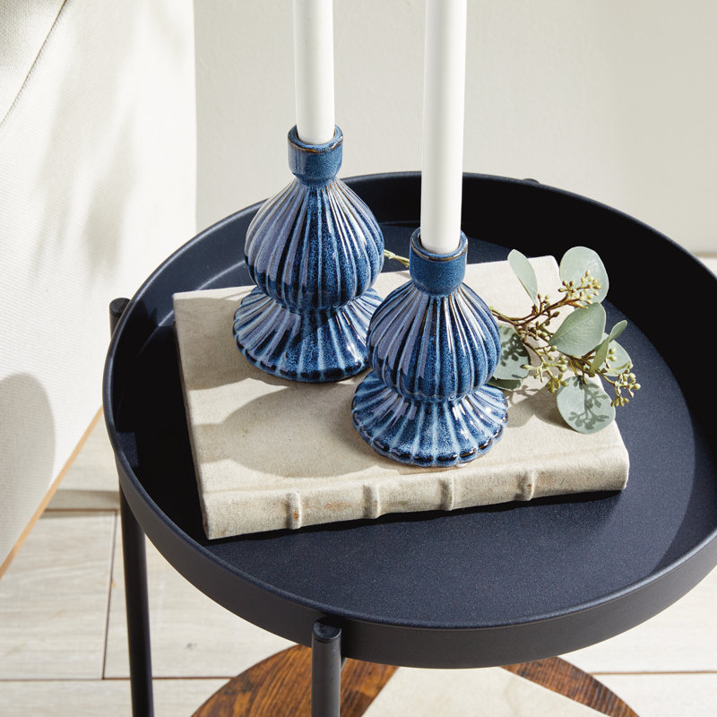 Mela Taper Holders, Blue