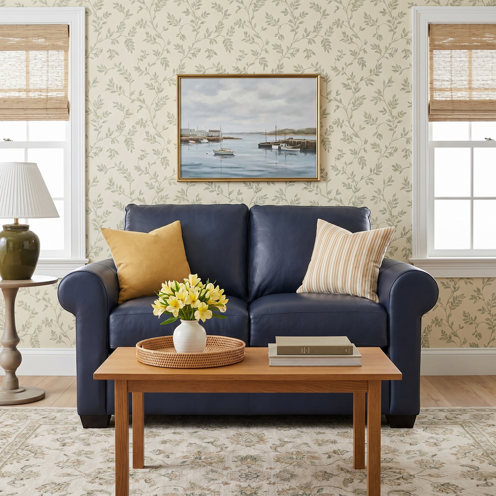Bedford 62'' Loveseat, Honey, Luxtan Navy