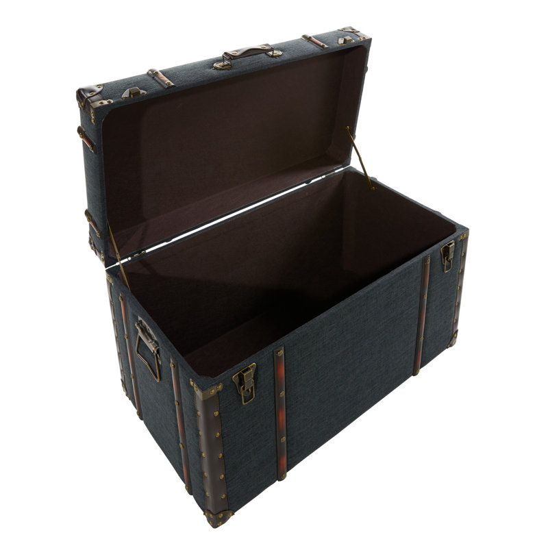 Cobb Wood and Fabric 3 Piece Trunk Set