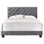 Lit double transitionnel gris avec rangement